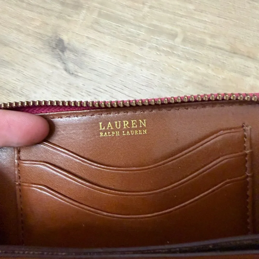 Lauren Ralph Lauren Pink Zip Up Women's Wallet
